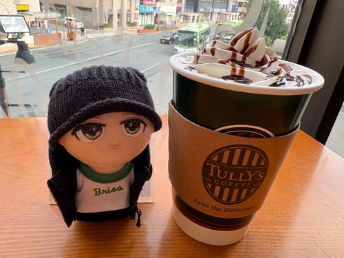 盛岡出張にて。タリーズのココアラテ大好き(๑ơ ₃ ơ)✨✨