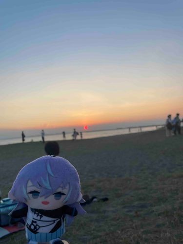 花火が始まるまで待機中
#夕日🌇