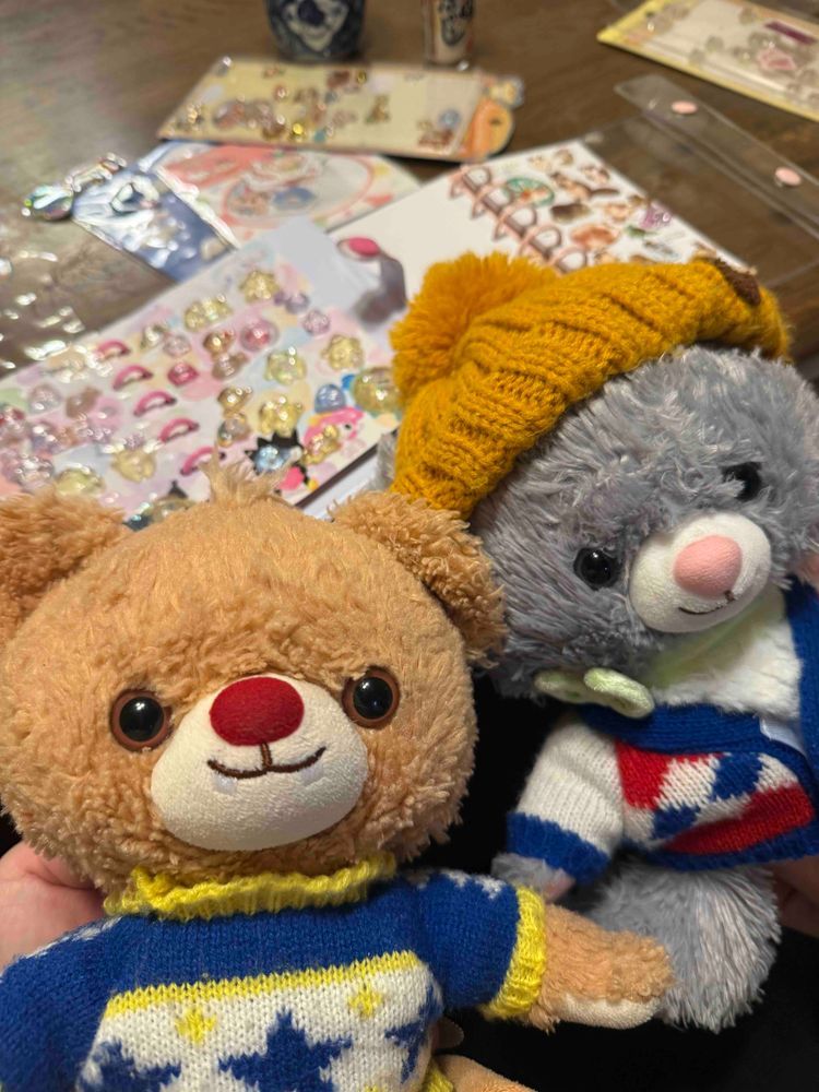 ごん、ぶらんにいといっそに、ばばんちいてきた
ばばんちで、おとーとのとらちゃん🐰としるちょこかん、した
とらちゃん、ぷくりしーる、たくしゃんもてる
ごんのおきにりりと、こかんこした
ごんのしるちょ、しゅごくなた

またしーるかって、とらちゃんと、こかんこしゅる🐻‍❄️🐰