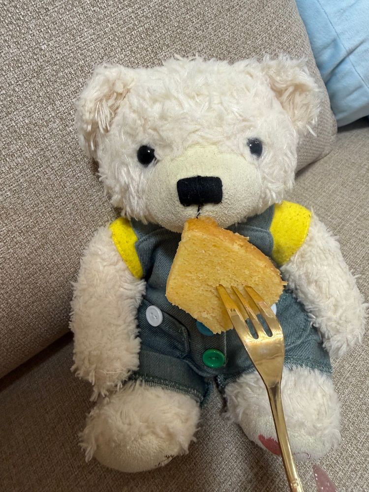 おちゃのじかん🐻‍❄️☕️
むじるしの、ばむくへんと、かししゅのじゅーしゅ
かししゅのじゅーしゅ、しゅごくにんき
あんまし、うてない
おみせ、みっちゅまわて、やとあた
ばむくへん、もものあじ🐻‍❄️🍑
ほんとの、もものあじ、しゅる。しゅごい
ふわふわで、おいしかた🐻‍❄️🧁