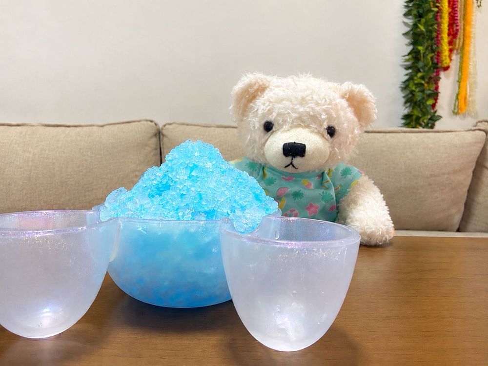 あちあち、もうおしまいのかんじ
さいごのかきごり、たべた🐻‍❄️🍧
ごんは、ぶるーはわいしゅき
しろぷ、いぱいのこてるから、いぱいかけた
ぜーたく、むふー🐻‍❄️