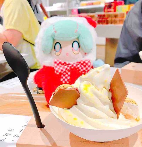 これはさいごにトキョー駅で食べたむちゃうまアイス！トキョ旅日記編はこれでおわりでーす🍨買ったおみやげの事も気が向いたらポストするね～🧸