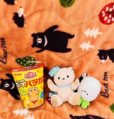 シア最近「ポテパラガス」っていうの食べたんだ❣️新発売なんだって！！
これすごいの✨ほんとにポテトの味するんだ🥔💕
全国のコンビニ限定で売ってるんだって🏪
もし美味しそうと思ったら探してみてね🥰
シアの隣にいる子は大根のほわちゃん🤍おいもの味が気になっちゃったんだって！仲良く食べようね💕