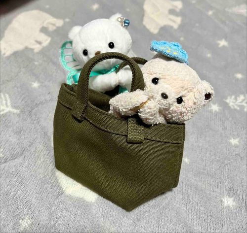 無印良品さんでシア達専用のバッグ買ってもらっちゃった👜✨
お安くなってたの❣️
このバッグ小さいけど物がいっぱい入るんだ！！お出かけがもっと楽しくなりそうだよ💖