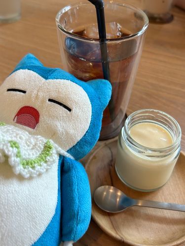 ごろがとてもおいしいプリンとアイスティーをたべていた。久しぶりのお出かけをとてもたのしんだらしい