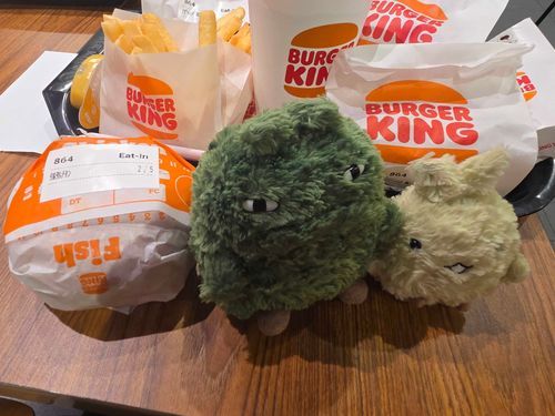 バーガーキングにつれてきてもらったよ！
タルタルチキンはおいしいんだ〜