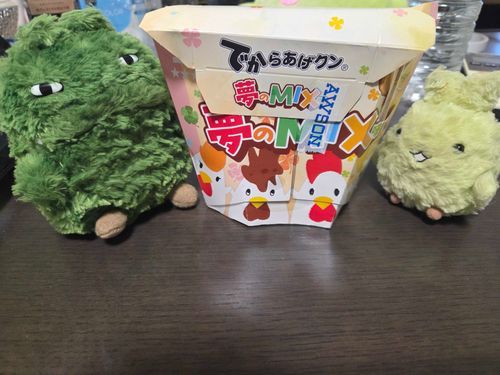 でからあげクン！！食べごたえがすごいね！！
