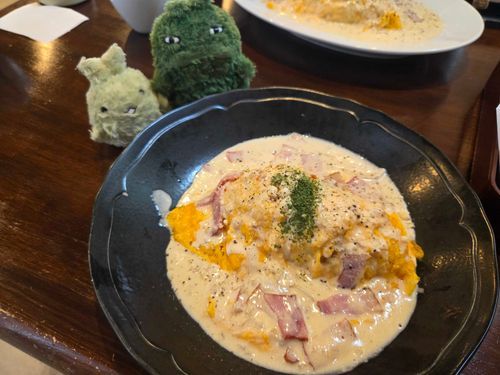 カルボナーラオムライスは味ポン酢さんが大好きなんだよ〜！