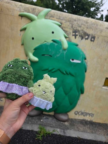 こうえんのいりぐちのキッコロとおじいちゃんととったよ！！かわいいでしょ！