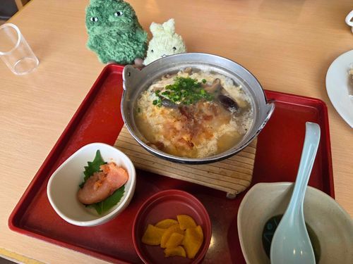 じょいふるはぞうすいとすーぷばーのあごだしがおいしいんだよー！