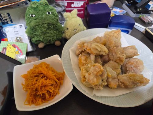 からあげー！！
あじつけがしおこしょうだけらしい…！！