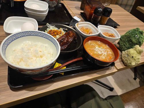 かくにととんじるとからあげとぎゅうこばち！
たべすぎじゃない？