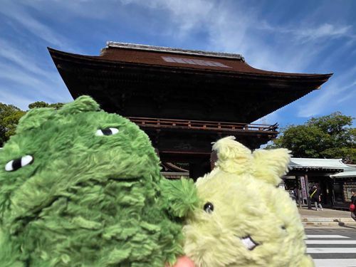 おおきなじんじゃのおまつりいったよー！
じんじゃのまえでぱしゃ！