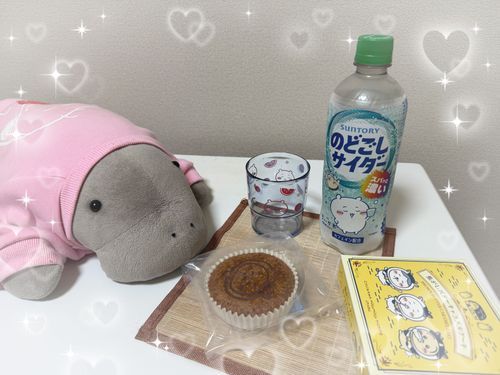 今日のおやつはお土産でもらった焦がしバターキャラメルケーキだよ🤤💕
ケーキにちいかわちゃんの顔が書いてある😳
食べるのもったいないけどおいしそ〜😋
のどごしサイダーも一緒に🥤
