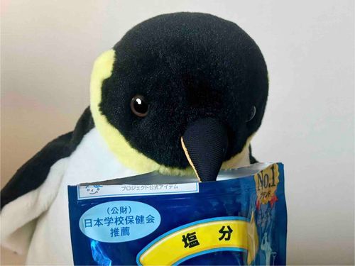 でかけるときは、このタブレットとおちゃ。そしてあせをふけるシートがあるとあんしん