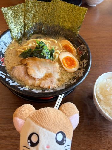 久々にここのラーメン食べたけど濃くて沁みるのだ〜
ここは終日ライス食べ放題だしLINE追加したらトッピングが1つ無料になるのだ！近くにできないかなあ〜