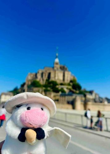 たびの　おもいでの　しゃしん！
うしの　はじめての　りょこう🇫🇷
どきどき　したけど　たのしかたな！