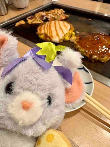おこのみやき たべたよ！
あつあつで やけどしそう だったよ💦