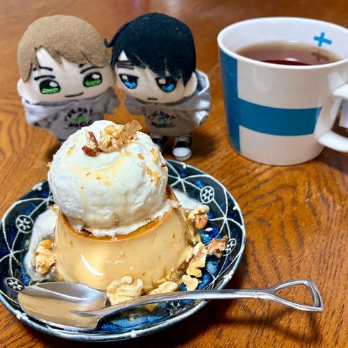 アイス on プリン！