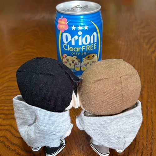 オリオンビール🍺(ノンアルです)(ぬい主はゲコなのでコレなら飲める🤣👍)
