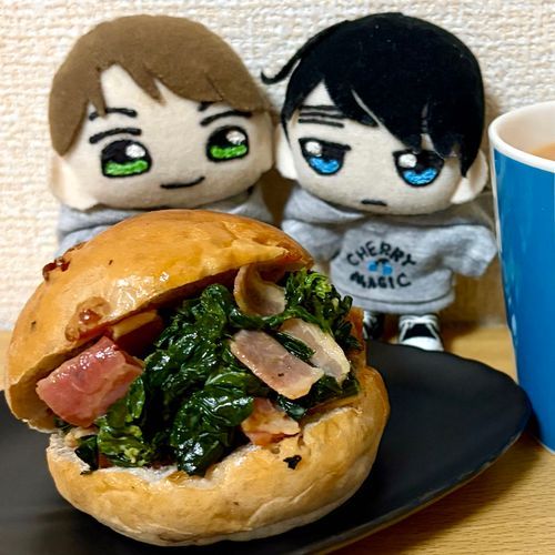 自作スピナッチ🥯