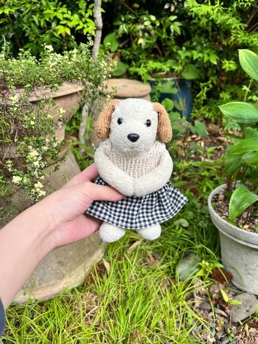 おにわをおさんぽ🐶
お母ちゃんが新しいお洋服つくってくれたの