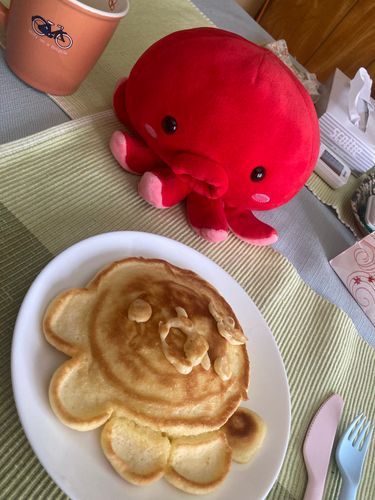 たこさんぱんけーきをたべたよ！おいしかった！
