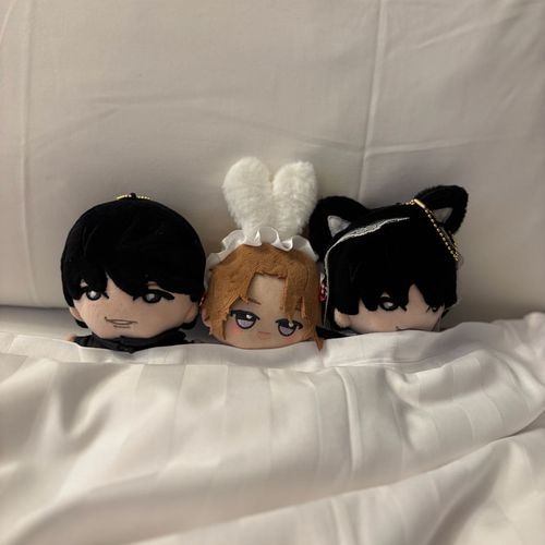 🖤「まあ沖縄に来たのだけれど、これは一体どういう状況なの？俺のこの隣の子は...どなた？んいやまあまあ俺の持ち主さんが勝手にやったことであっておれはそんなね？」

🎸「...あの、しゅにん。これは、いったいどういう...！？」

🖤「俺らの持ち主さんはこういう人だからね。新人くんも、慣れていこうね。」