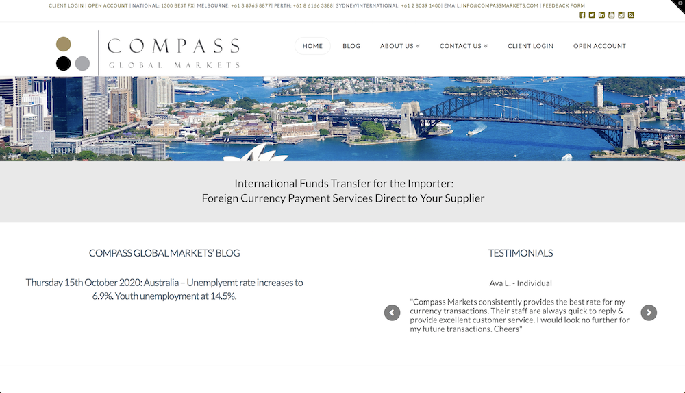 Compass Markets website