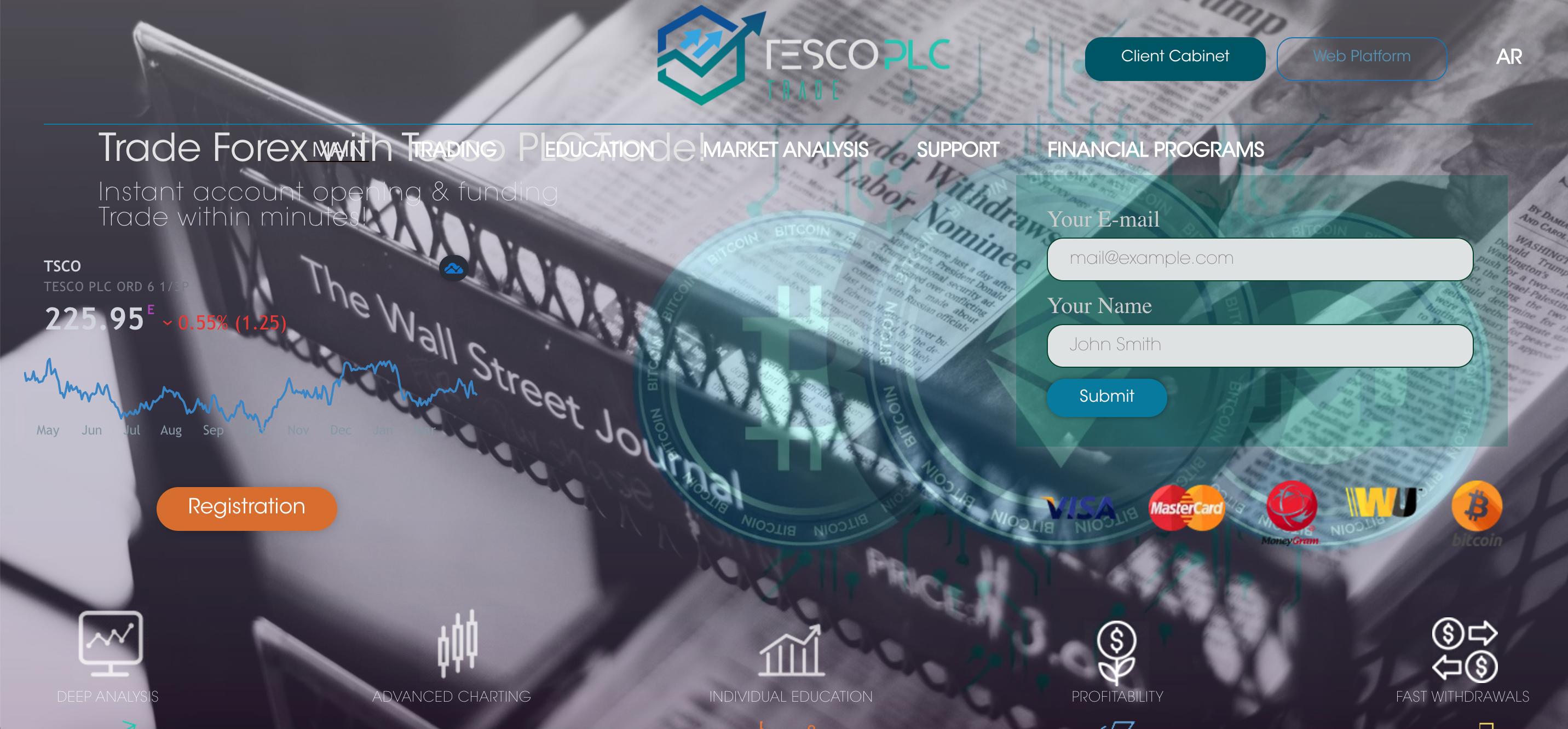 Tesco PLC Trade website