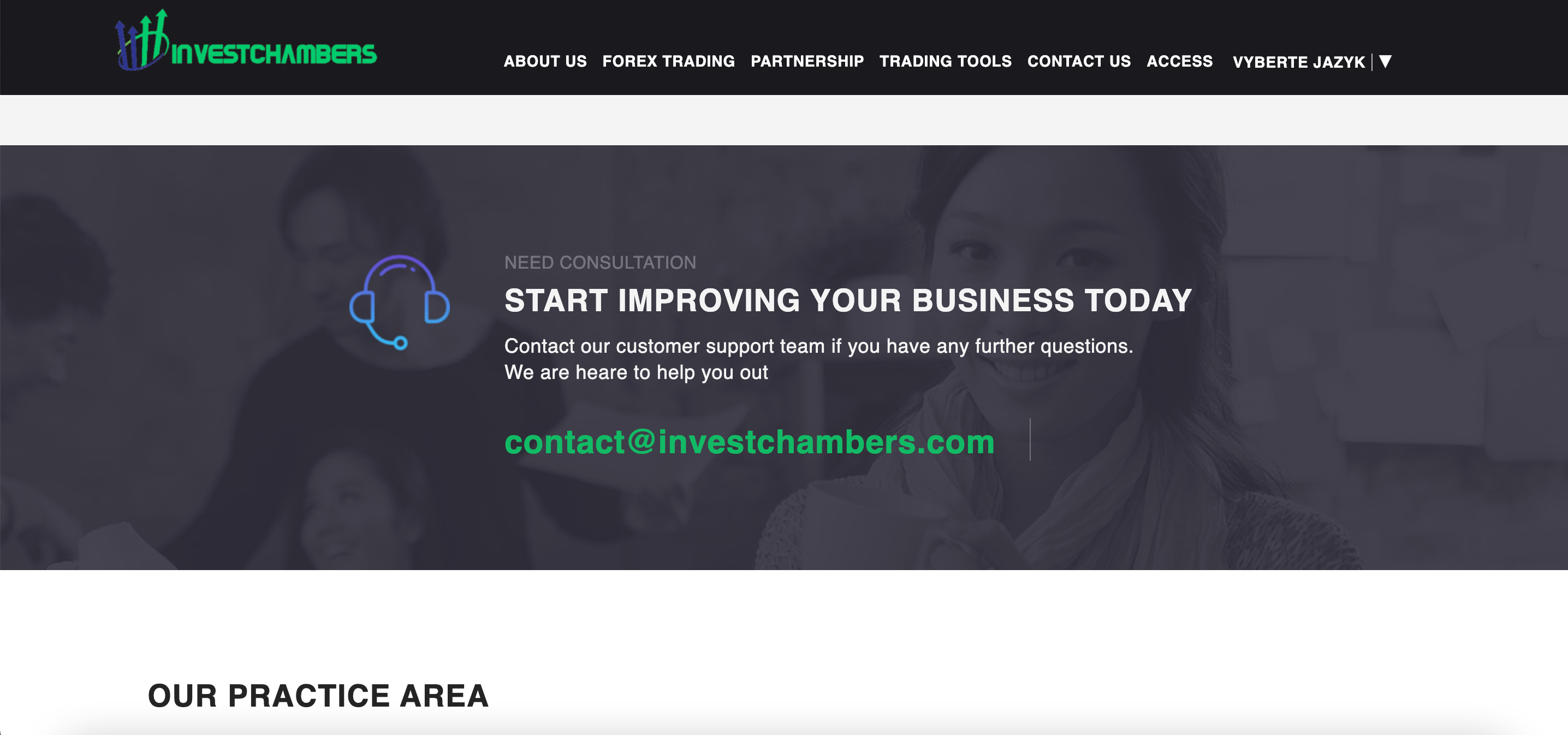 Invest Chambers website