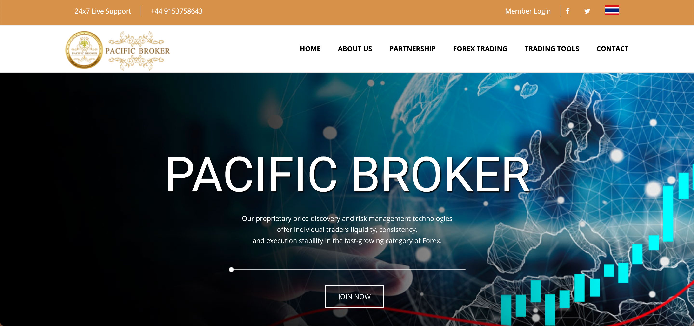 Pacific Broker website