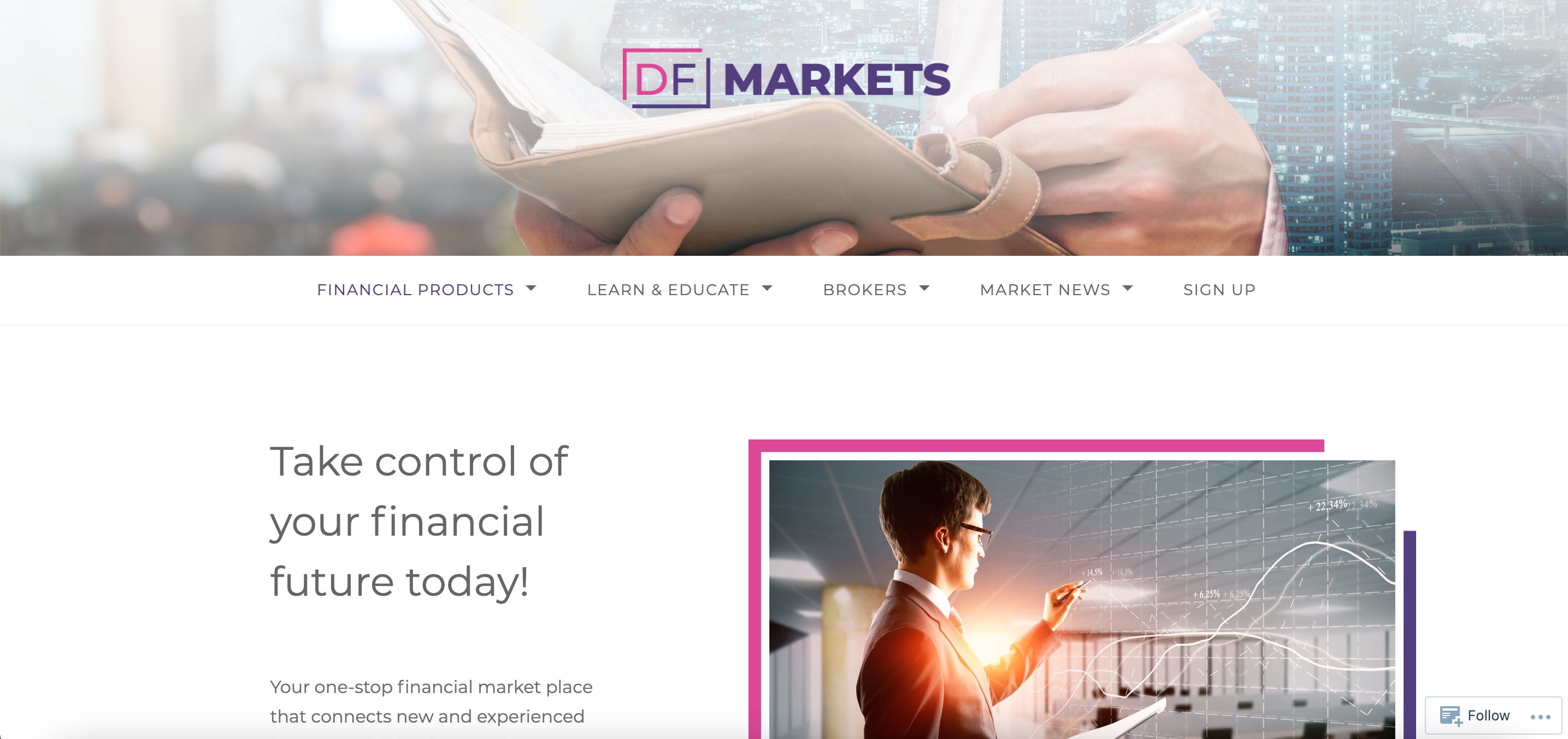 DF Markets website