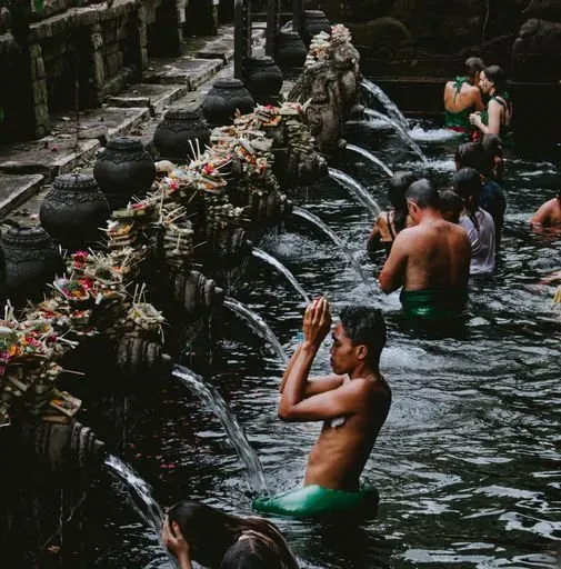Pura Tirta Empul in Ubud region of Bali