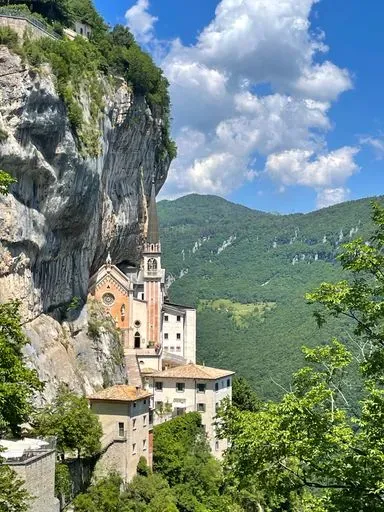 Madonna della Corona in Garda region of Dolomites