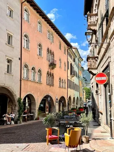 Downtown Trento in Non Valley region of Dolomites
