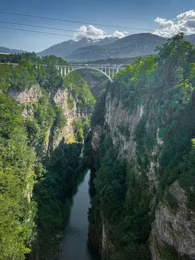 Diga Di Santa Giustina in Non Valley region of Dolomites