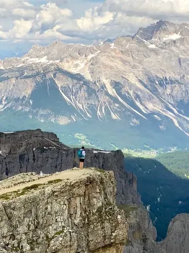 Rifugio Lagazuoi in Cortina region of Dolomites