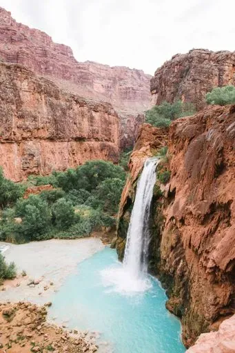 Havasu Falls in Grand Canyon region of Grand Circle