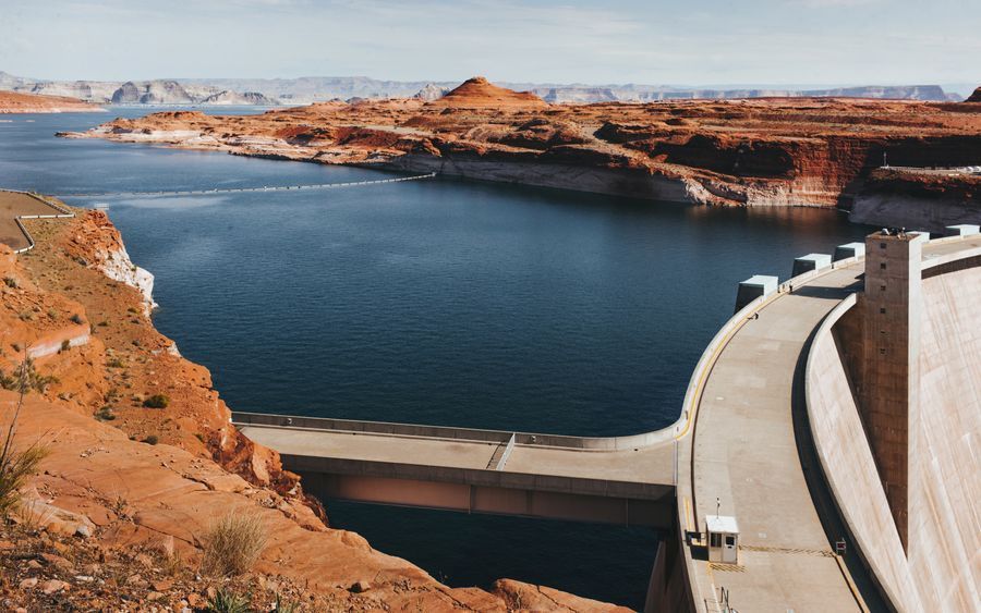 Glen Canyon Dam in undefined region of undefined