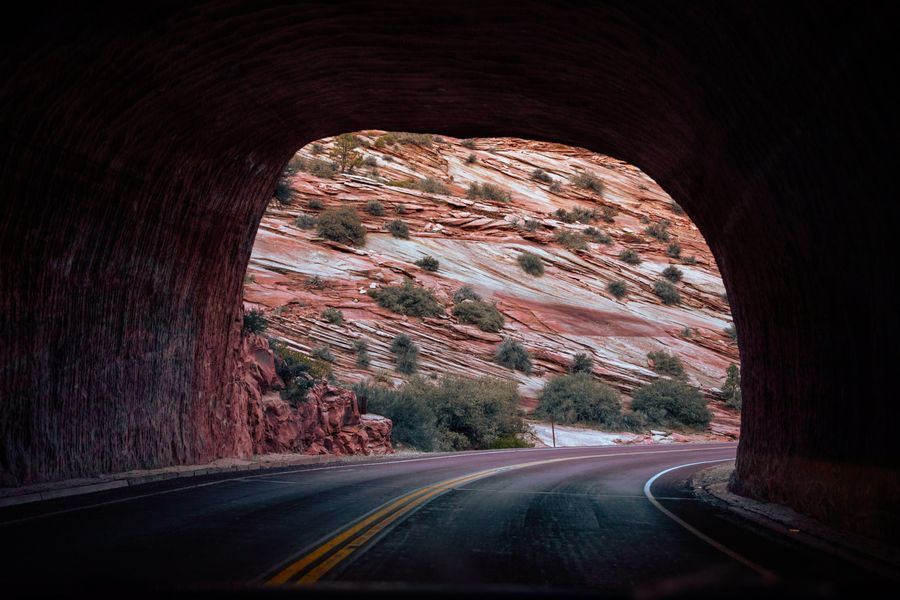 Zion Scenic Drive in undefined region of undefined