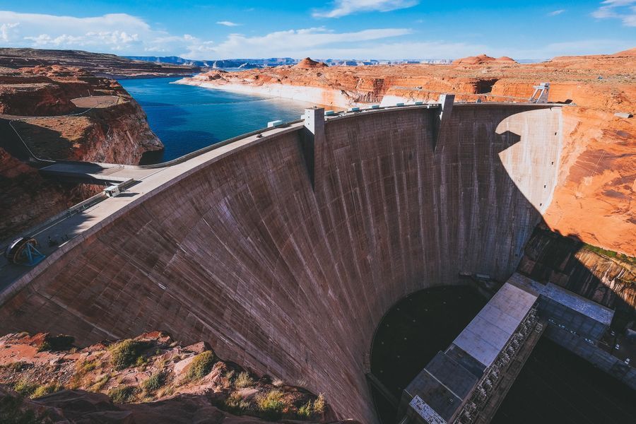 Glen Canyon Dam in undefined region of undefined