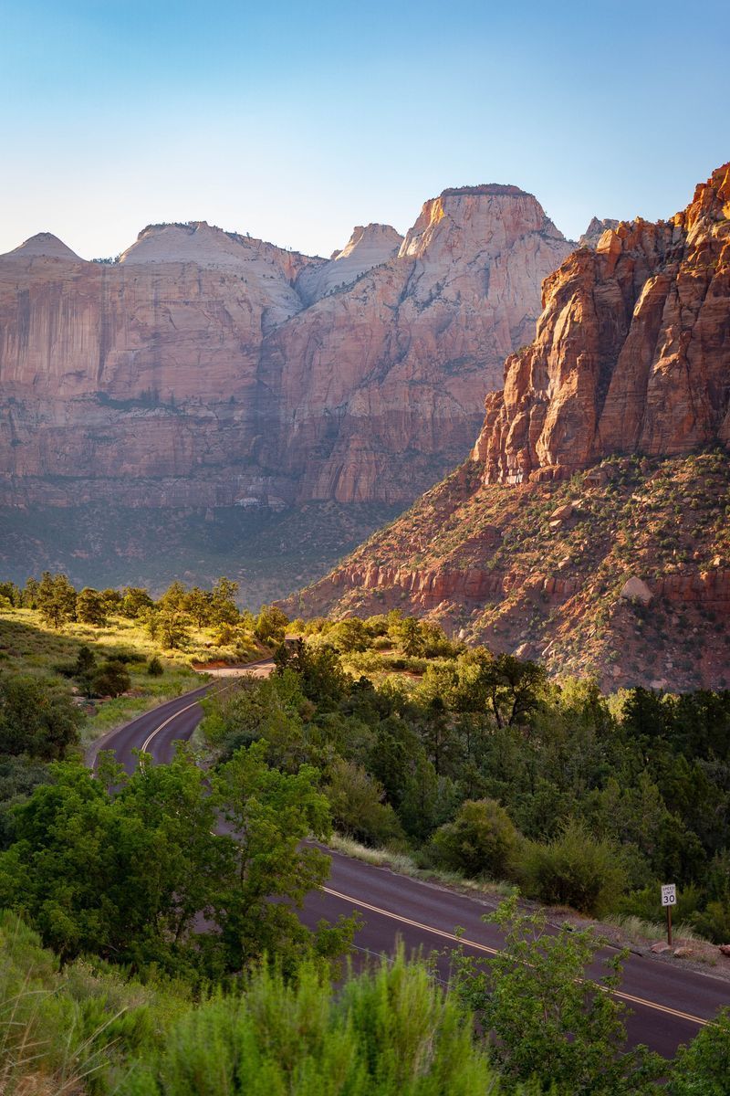 Zion Scenic Drive in undefined region of undefined