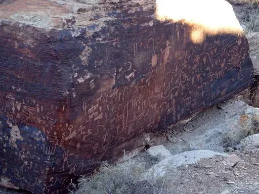 Newspaper Rock in Moab region of Grand Circle