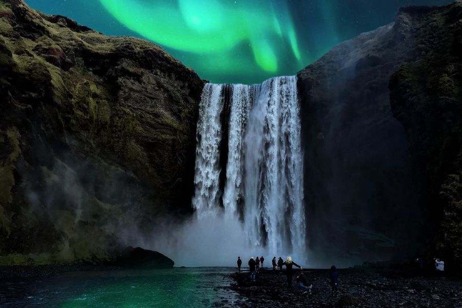 Skógafoss Waterfall in undefined region of undefined