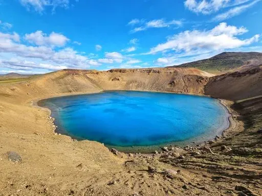 Krafla Viti Lake in Northeast region of Iceland