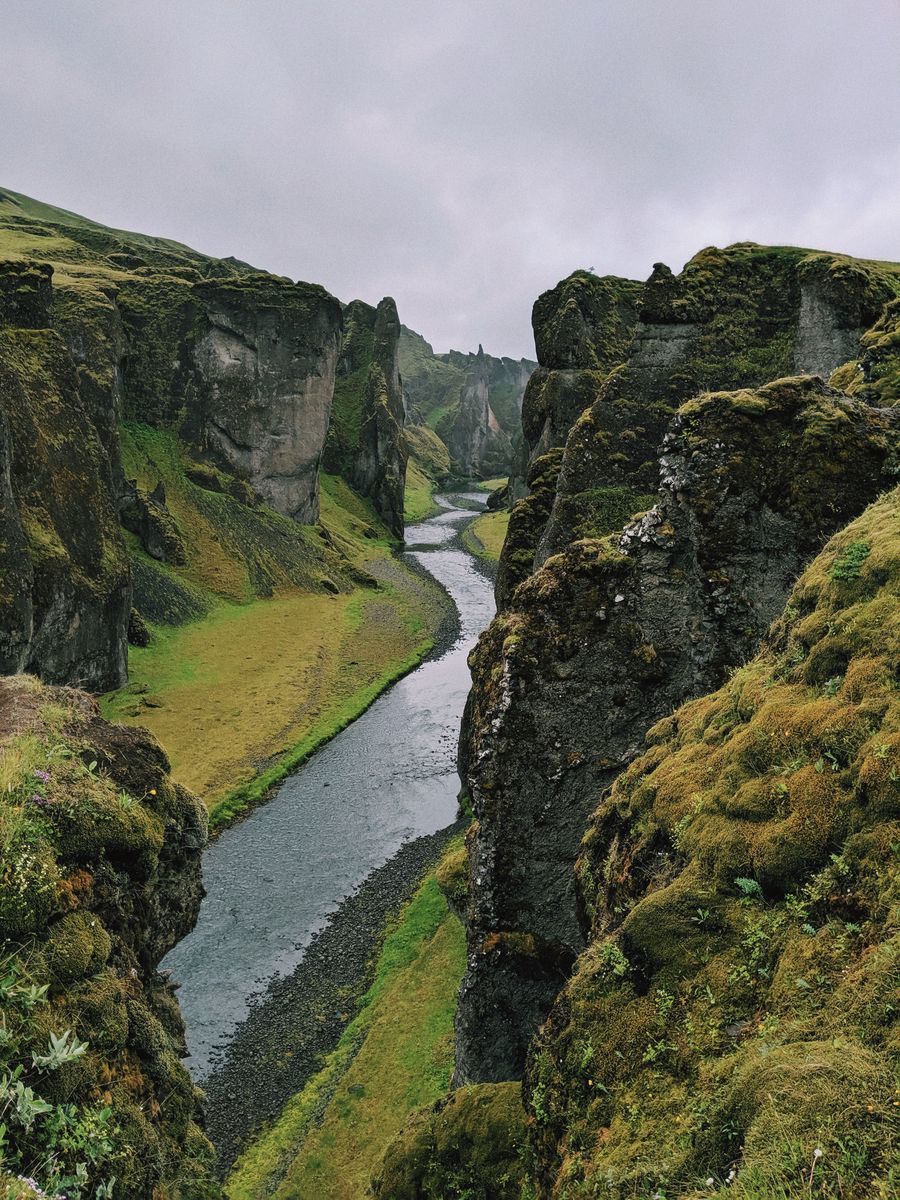 Fjaðrárgljúfur Canyon in undefined region of undefined