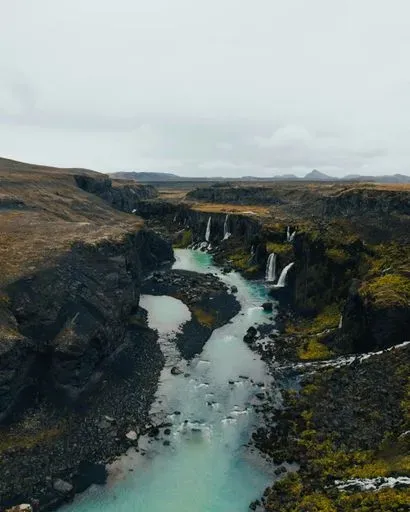 Sigöldugljúfur Canyon in Highlands region of Iceland
