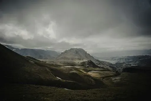 Fimmvörðuháls Trail in South Coast region of Iceland