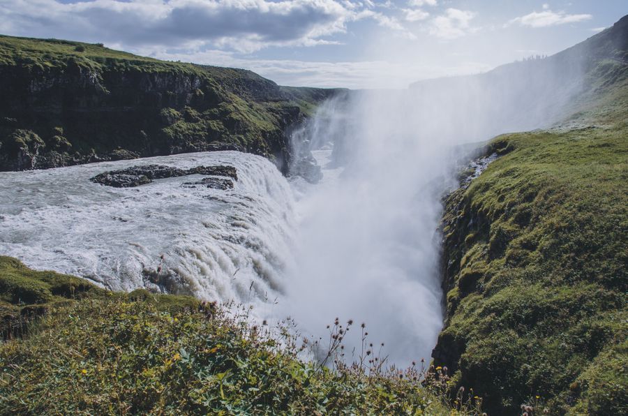 Gullfoss Waterfall in undefined region of undefined